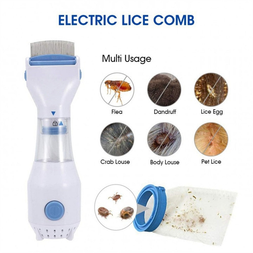 Peine Eléctrico Antipiojos y Liendres – Seguro para Bebés